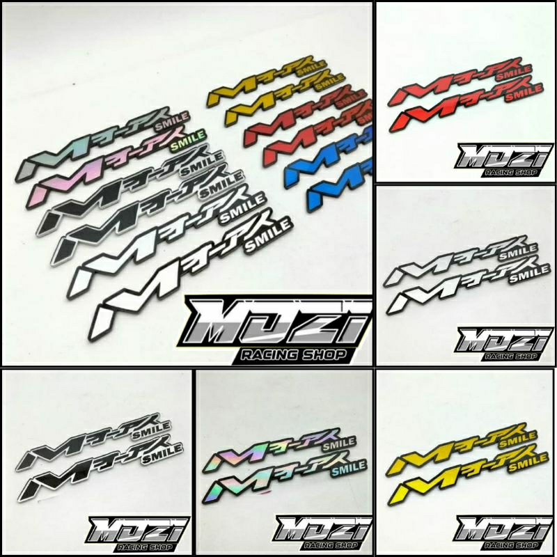 Emblem Logo Mio Smile Japan Emblem Timbul Mio Smile Sporty Mio J Mio M3 Akrilik Acrylic