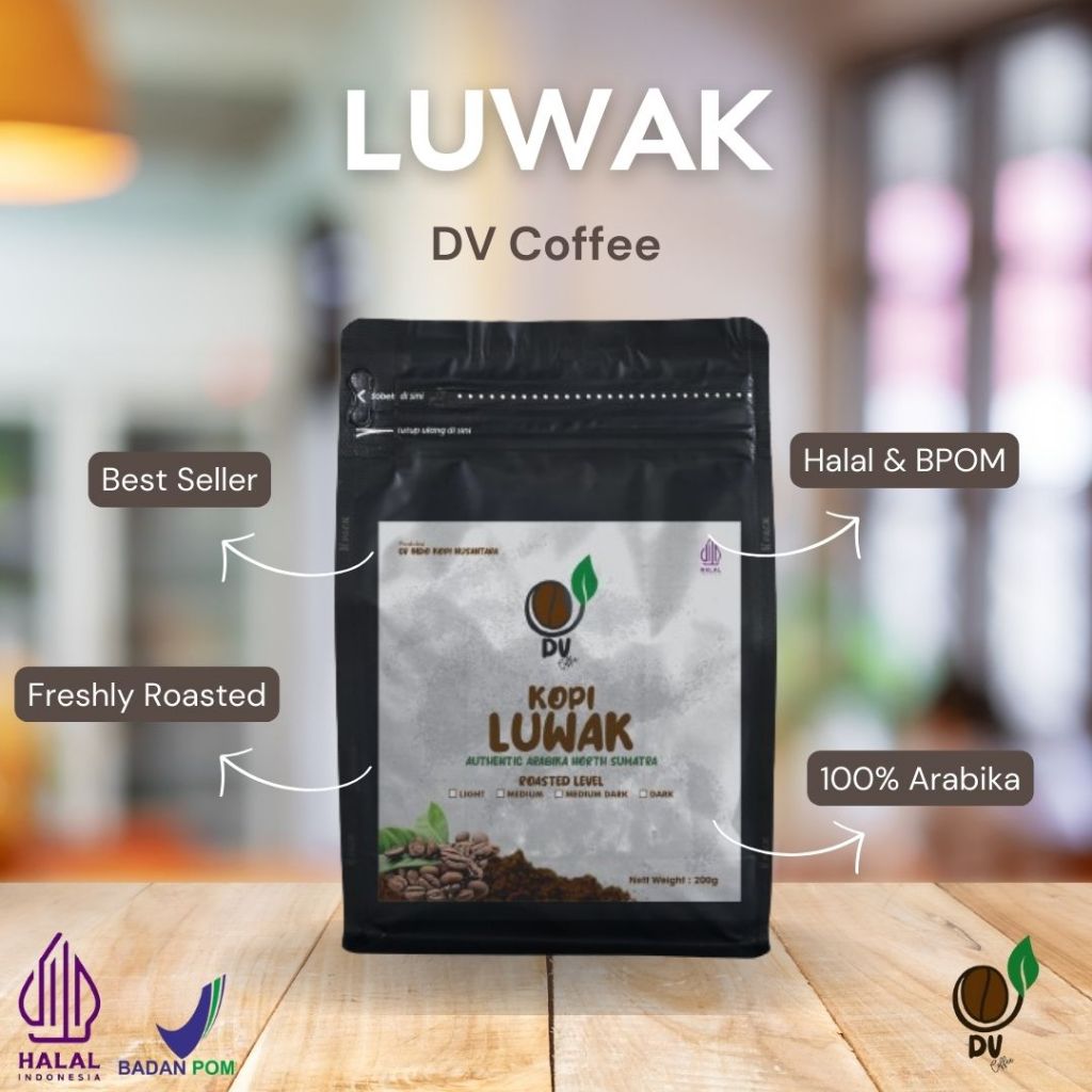 

DV Coffee Kopi Luwak - 200 gram