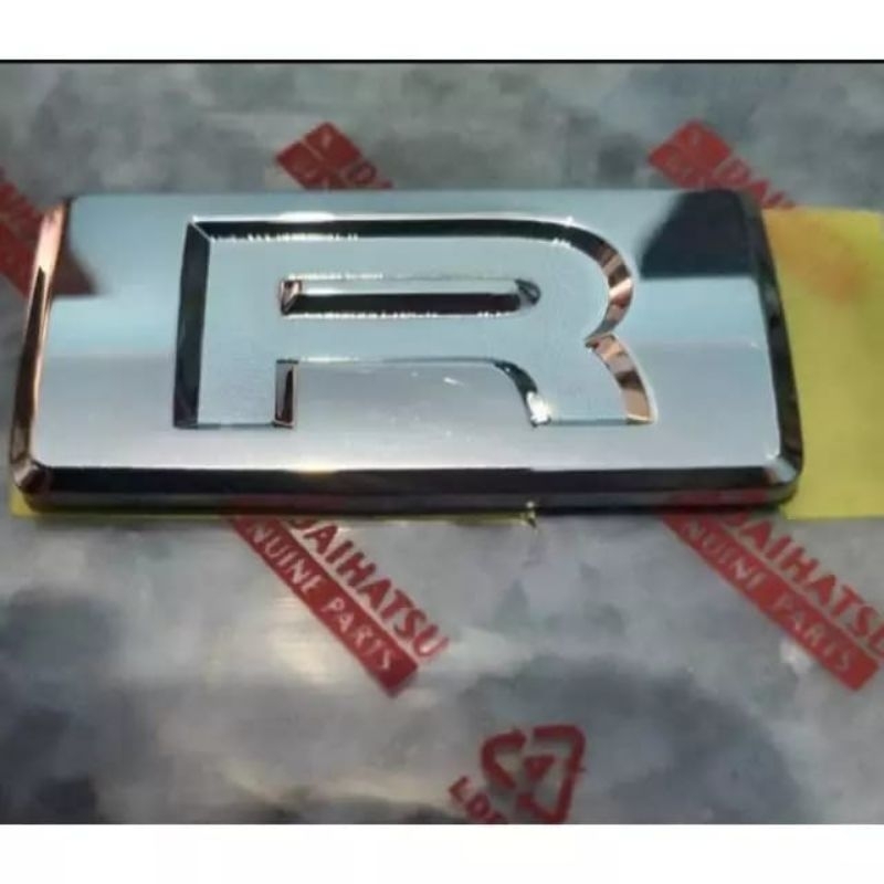 emblem tipe R daihatsu xenia ayla sigra terios