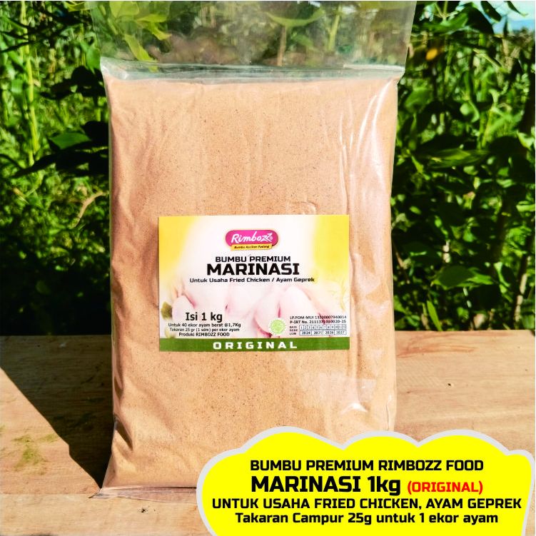 

Bumbu Marinasi Fried Chicken 1kg Rasa ORIGINAL, Tepung marinasi Rimbozz, bumbu rendaman ayam kfc