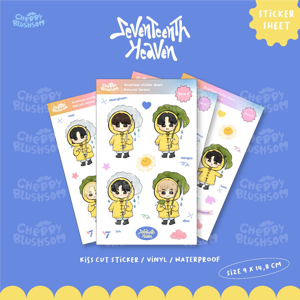 

[READY STOCK] Seventeen Heaven Sticker Sheet / Kiss cut sticker