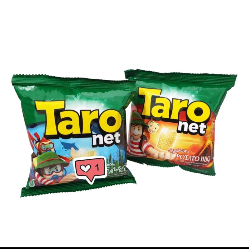 

TARO NET SNACK/ 1 RENCENG 10 PCS @ 9 GRAM