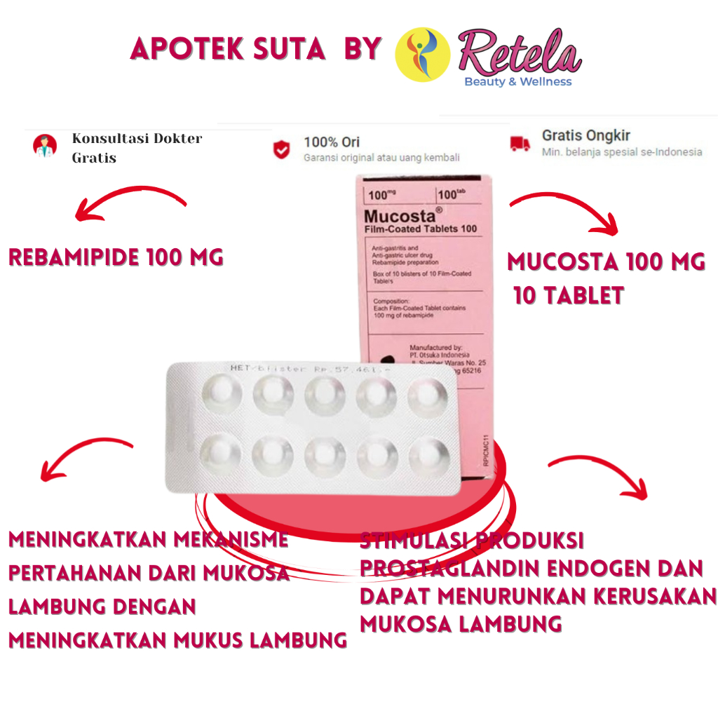 Mucosta 100 mg 10 Tablet