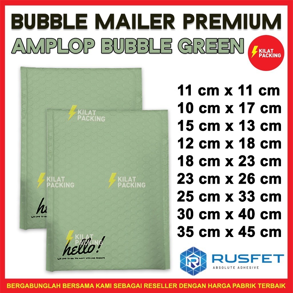 

Amplop packing bubble mailer green all size bubble mailer rusfet murah berkualitas