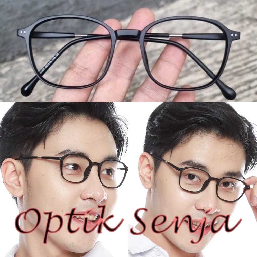 Kacamata Minus Pria Photocromic Keren Anti Radiasi Sporty Kotak Bluecromic Anti Patah Original