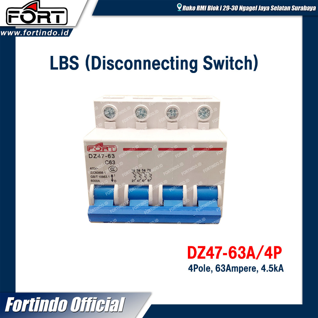 Disconnecting Switch LBS DZ47-63A/4P FORT