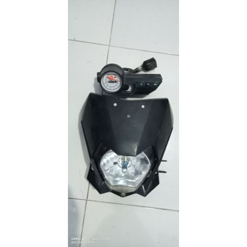 haeadlamp KLX bf ori copotan set spido sama breket