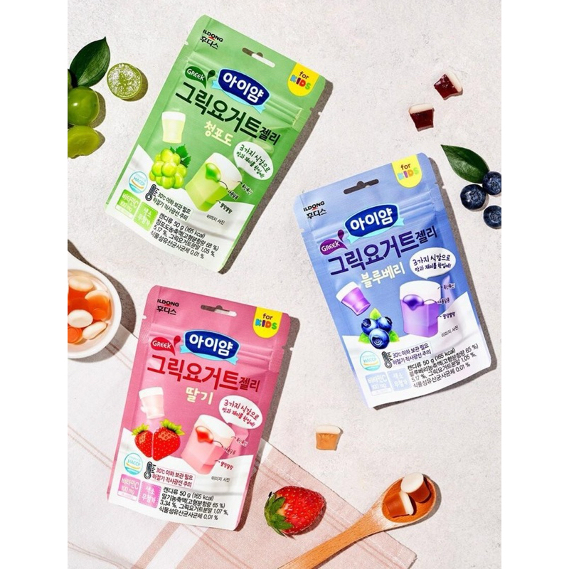 

Ildong Greek Yoghurt Jelly Green Grape/Strawberry/Blueberry 50g