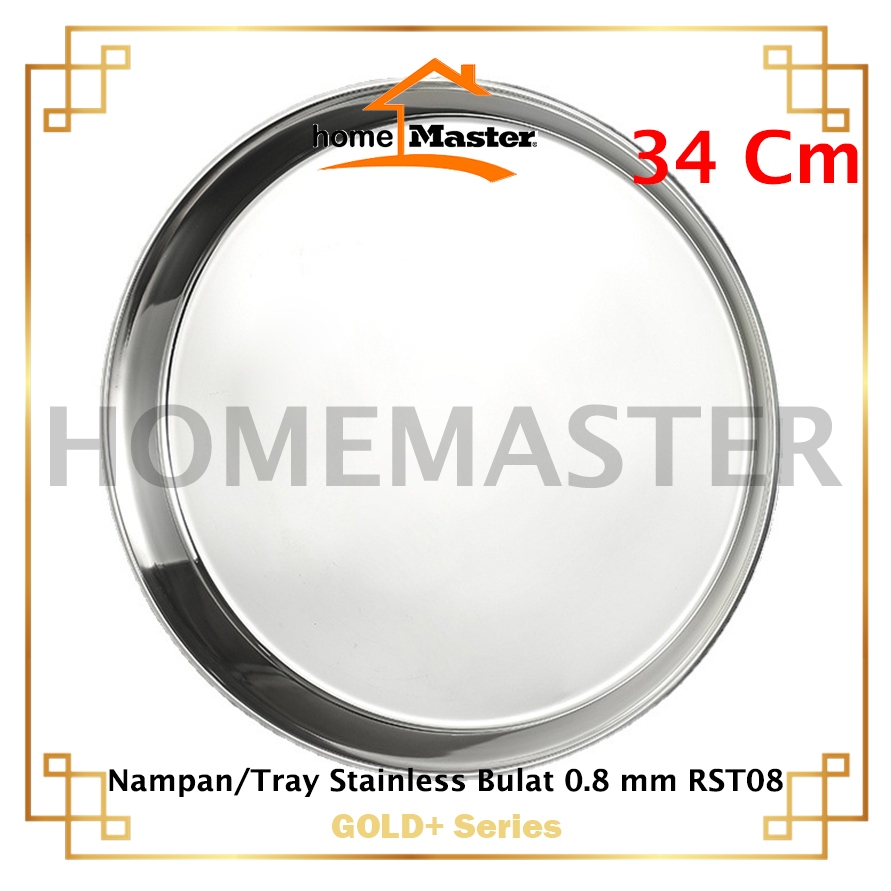 Nampan/Tray Bulat/Round 0.8 mm Stainless/Besi Baja Tahan Karat 34CM RST0834