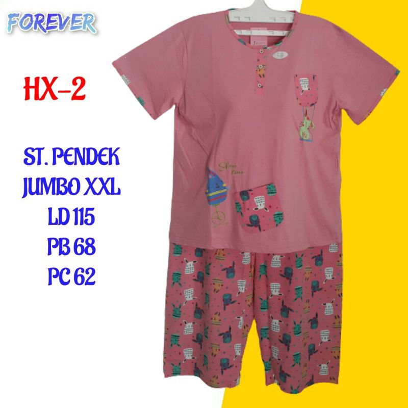 Baju Tidur Jumbo XXL Celana Pendek Forever LD115