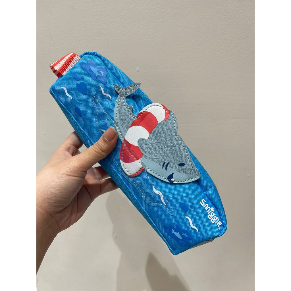 SMIGGLE TEENY TINY OVER AND UNDER PENSILCASE SHARK - TEMPAT PENSIL SMIGGLE