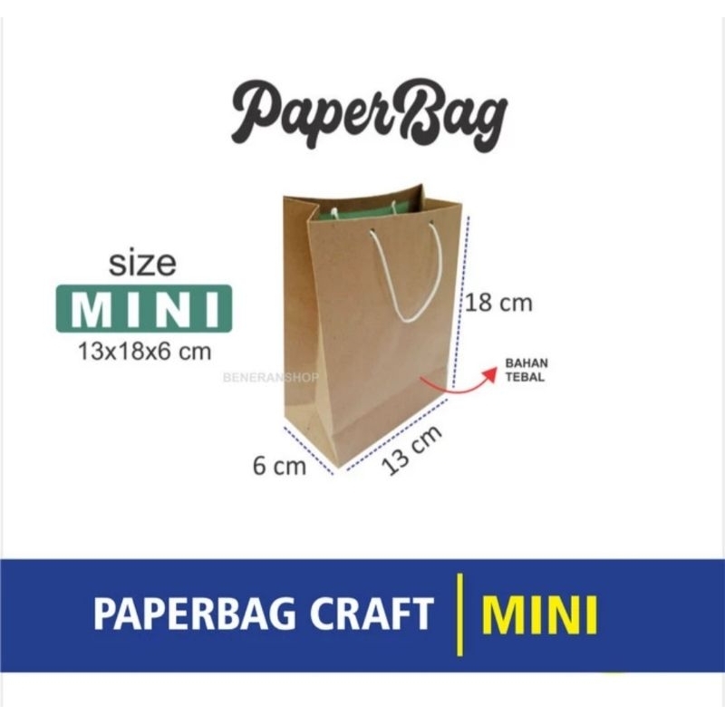 

Paper Bag Mini coklat polos - Paperbag craft MINI