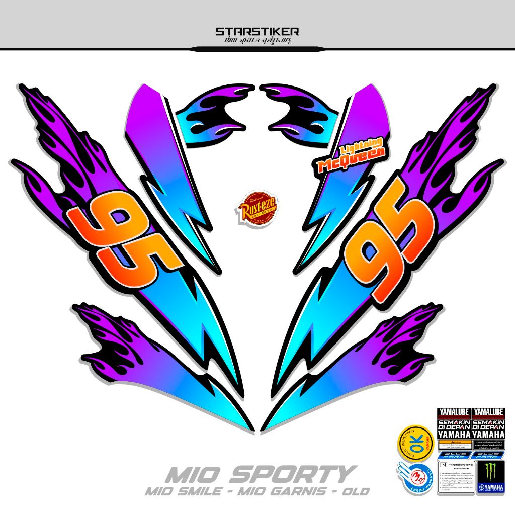 striping MIO SPORTY / setiker motor / striping motor / variasi body motor / lapisan body motor / sko