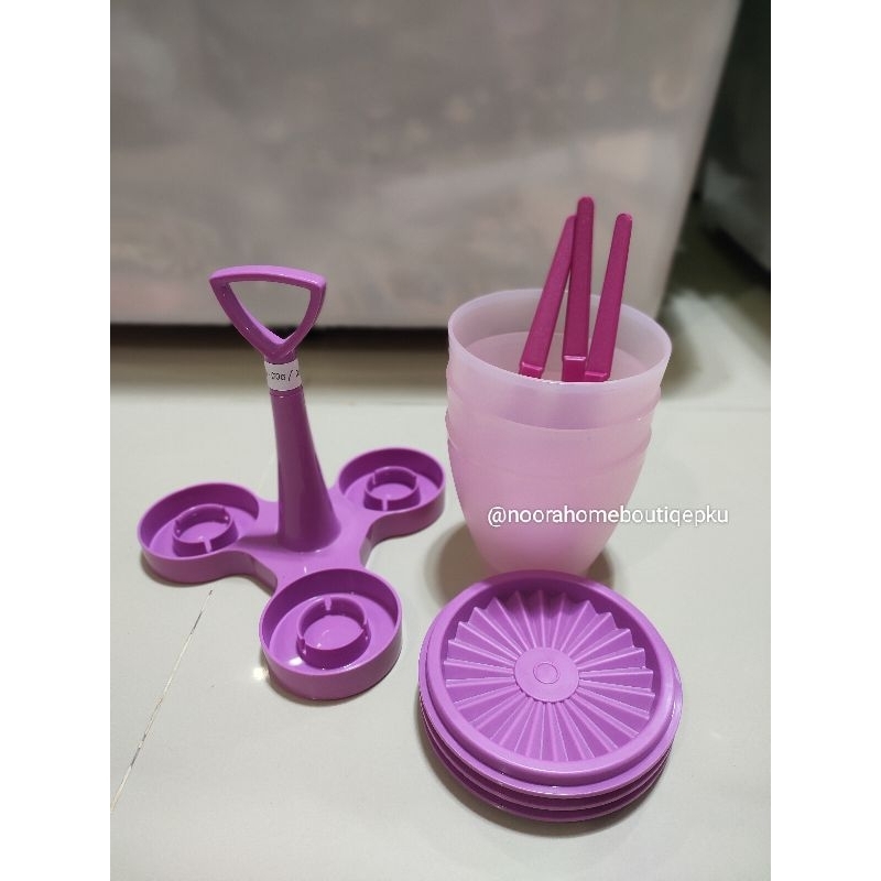 Tupperware Condimate Set Ungu tempat bumbu