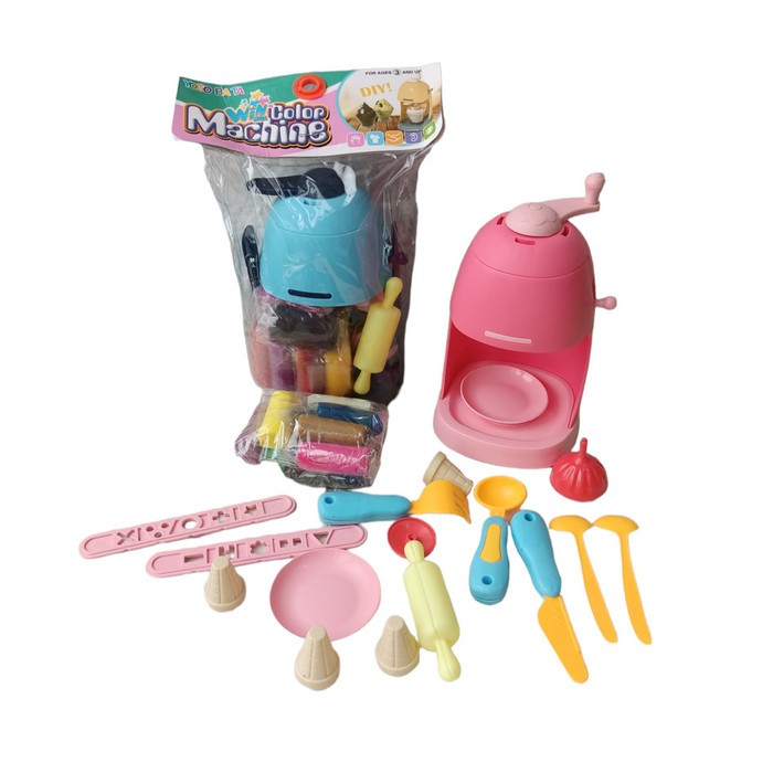 Mainan DIY Mesin & Cetakan Pembentuk Clay Pastisin Lilin Malam Tanah Liat Win Doh Color Machine YM3 