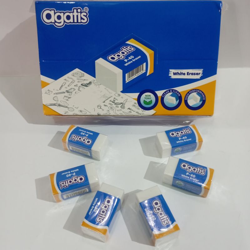 

PENGHAPUS AGATIS P-40 putih ( isi 40 pcs ) / pack