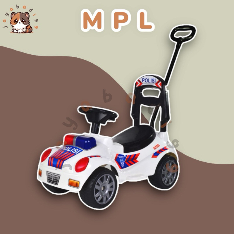 yotta mpl police car seatbelt mobil dorong anak polisi - mobil polisi dinaiki - mainan anak mobil do