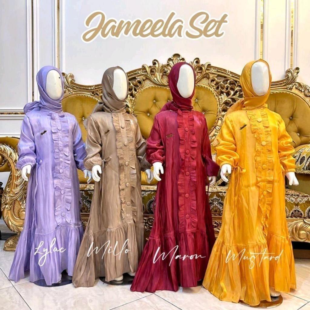 [ALTAIR KIDS] JAMEELA Dress Anak Perempuan Premium Bahan Shimmer Silk Import Usia 6-11 Tahun