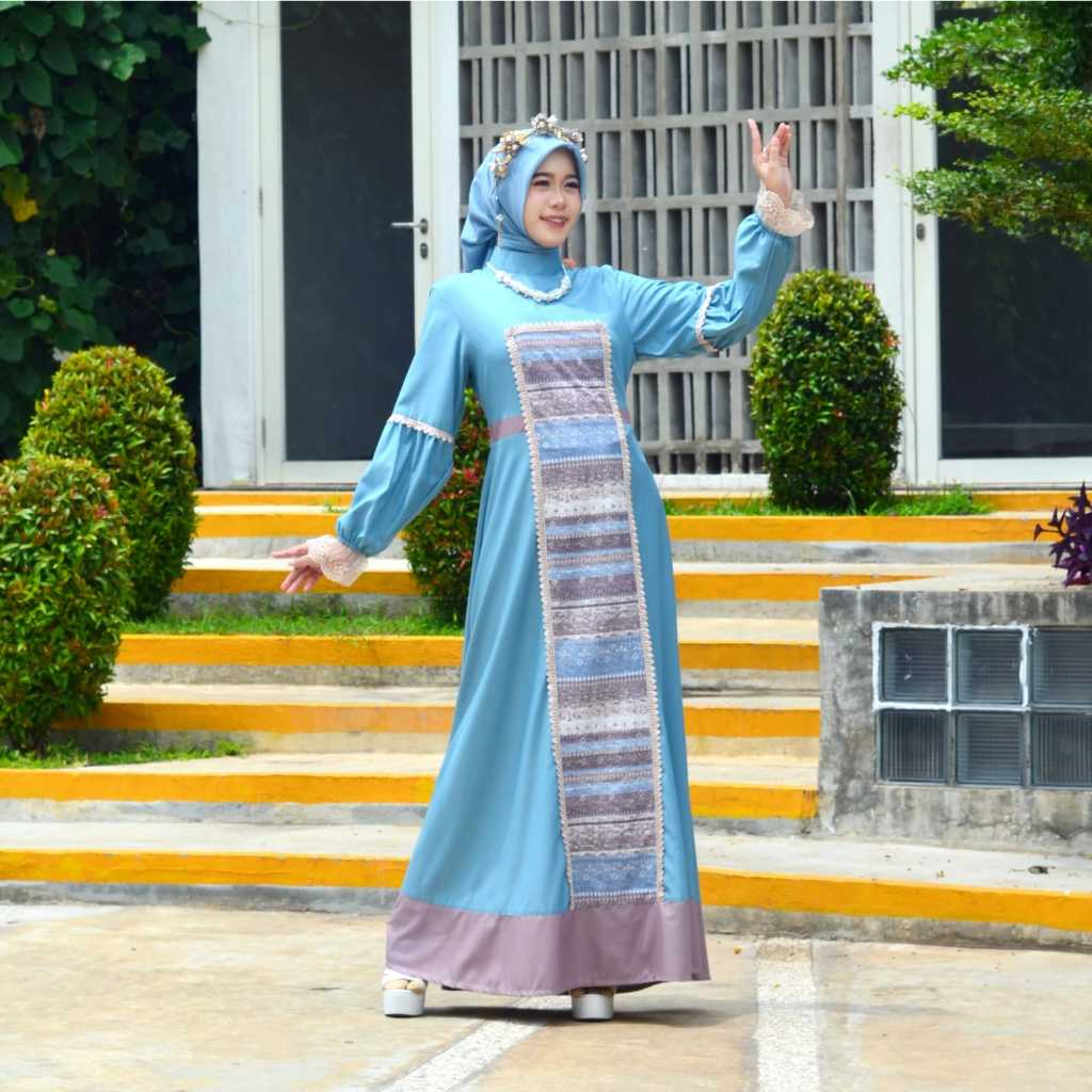 [Fashion Muslim] TERMURAH DRESS GAMIS RASHIQA PAKAIAN WANITA Dress Tali Pinggang new best seller fas