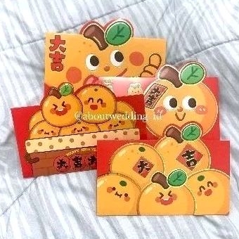 

Angpao jeruk lucu chinese new year orange hong bao