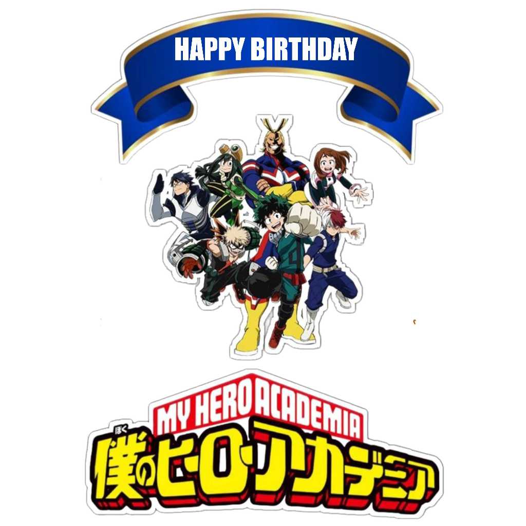 

HIASAN KUE CUSTOM TOPPER ULTAH MY HERO ACADEMIA TOPPER CAKE ULANG TAHUN