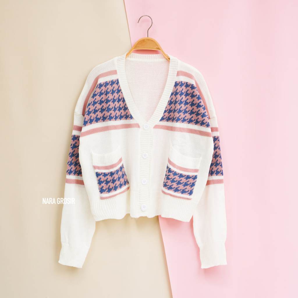 Nara.Grosir - Clemira Outer l Cardigan Crop Oversize