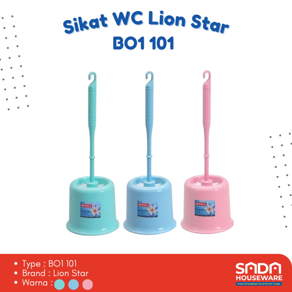 Sikat Wc Lion Star / Sikat Toilet Lion Star / Sikat Toilet + Tempat Sikat Toilet BO1