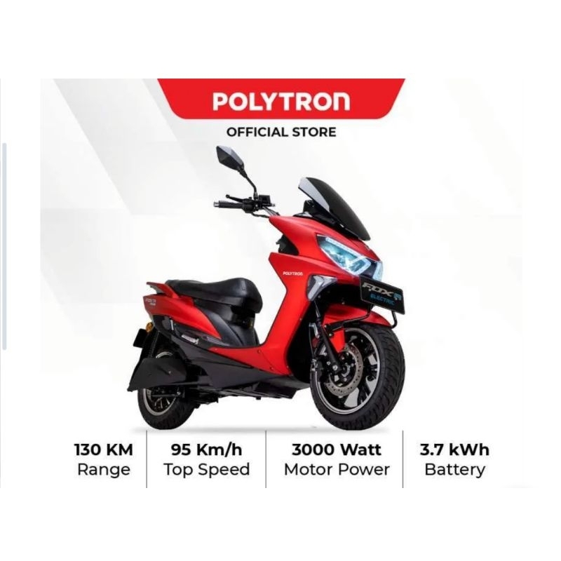 BANTUAN PEMERINTAH) Polytron Fox R Electric Sepeda Motor Listrik