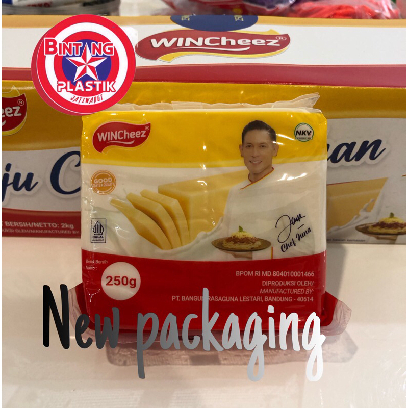 

TOP BRAND!! KEJU EMINA / Wincheez 250GR - NEW CHEDDAR PREMIUM CHEESE KEJU OLAHAN TOPPING HALAL