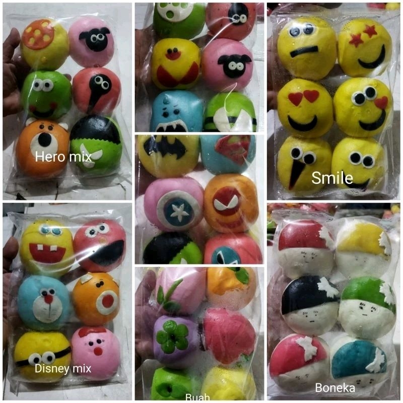 

Bapao Karakter bakpao 6pcs isi coklat