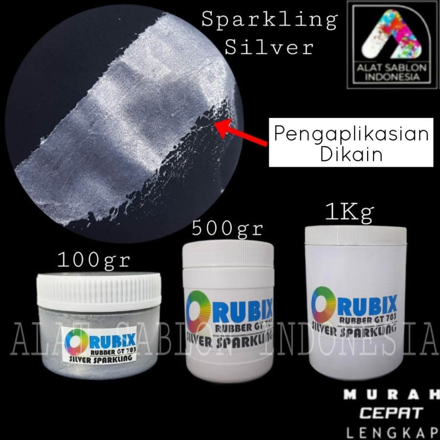CAT SABLON PASTA RUBBER SILVER SPARKLING 703 WATER BASED 1KG