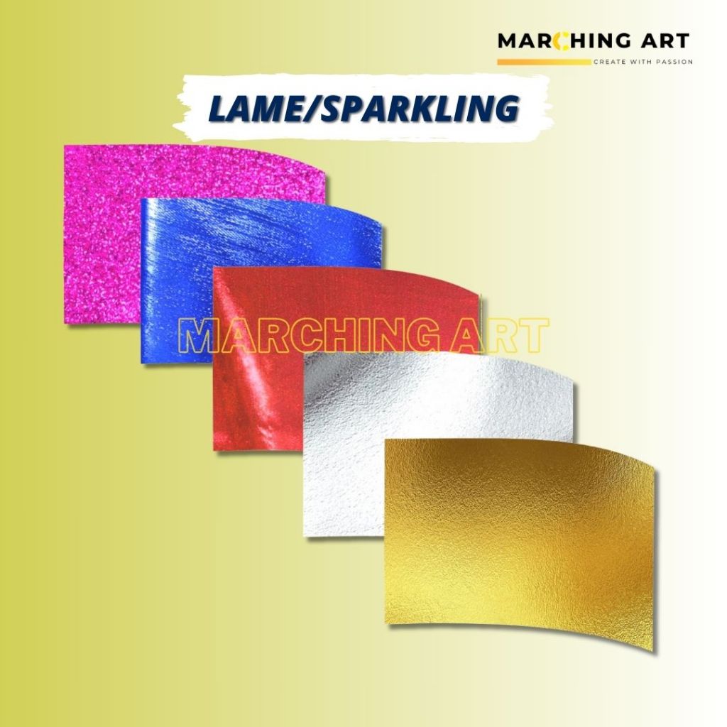 Bendera Lame Sparkling Color Guard Flag Marching band/Drum Band Kurva Persegi
