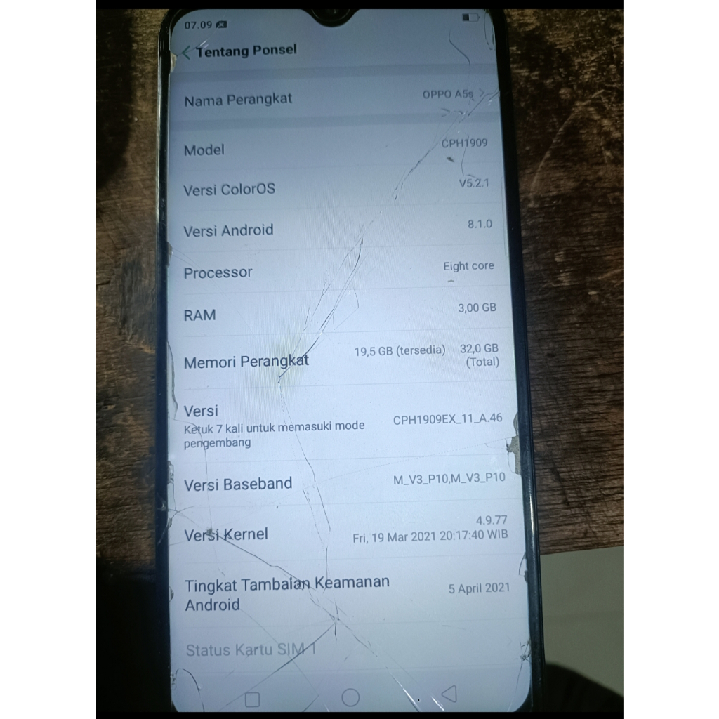 LCD + FRAME OPPO A5S ORI COPOTAN NORMAL TESTED