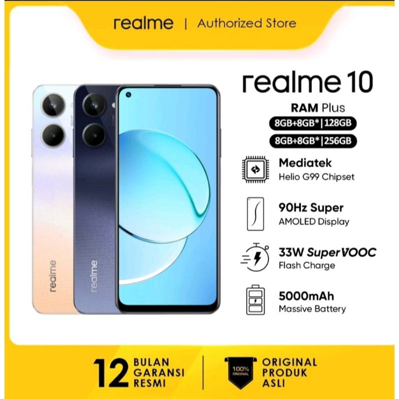 hp realme 10 ram 8/128