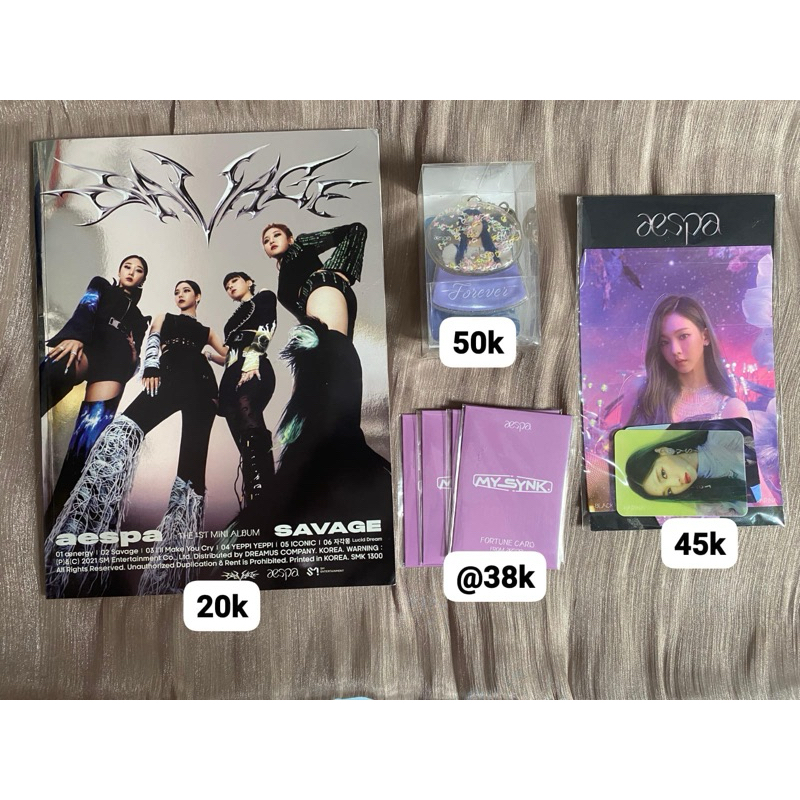 MD fortune card my synk Holo lenticular lenti aespa black mamba keyring shaker my sink fortune cardK