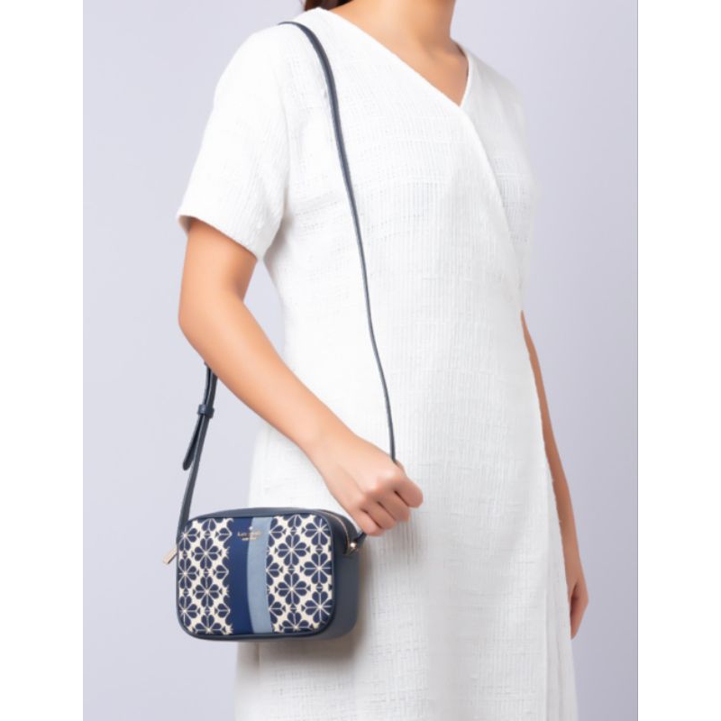 Tas Kate Spade Jacquard Cambag Navy