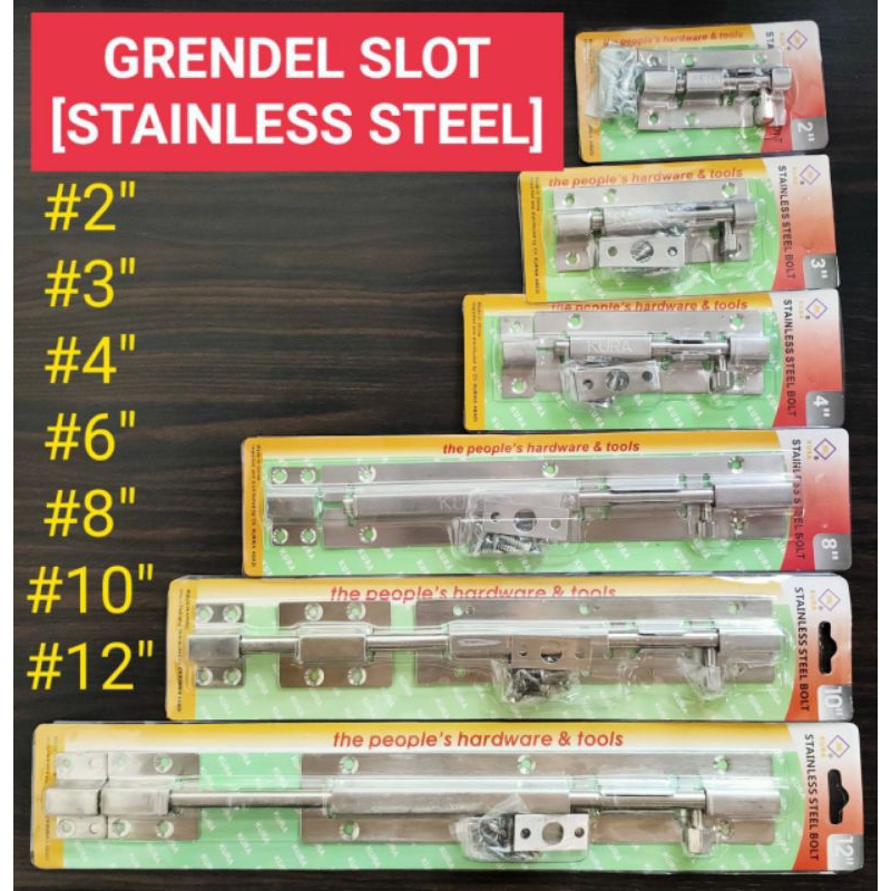 GRENDEL SS PRESS PINTU - SLOT PINTU - PENGAMAN PINTU