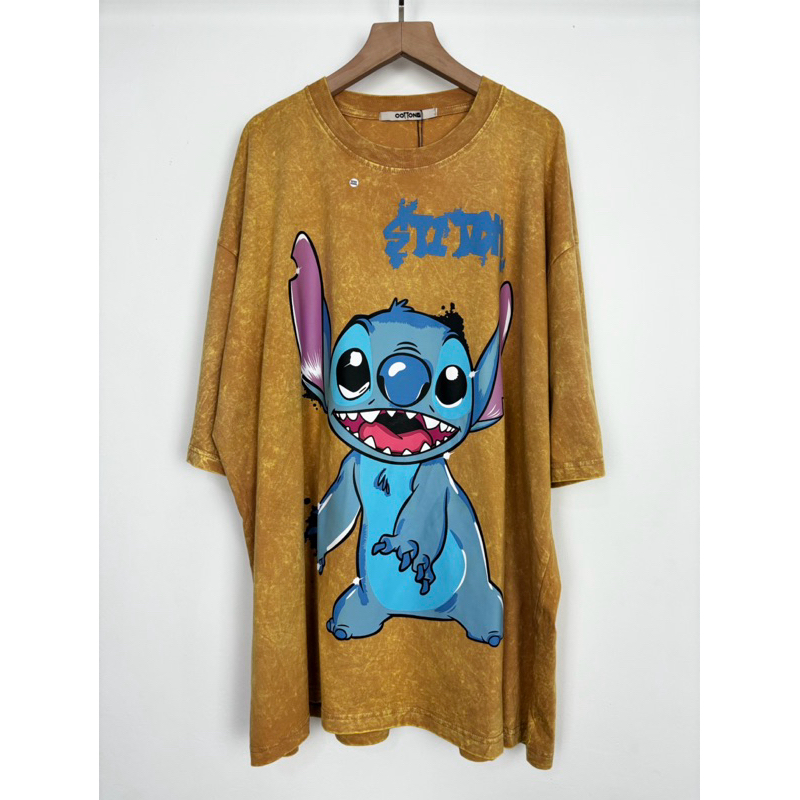 Kaos Oversize Jumbo Karakter Stitch Baju Pakaian Atasan Pria Wanita Ld 120 Ld 130 Ld 140