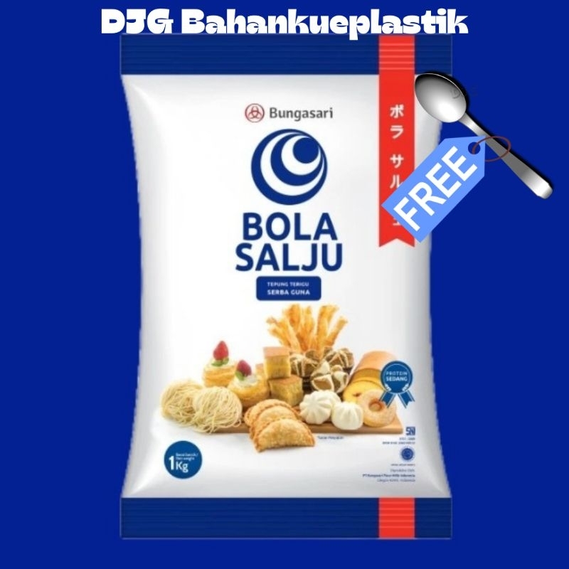 

Tepung Terigu Protein Sedang Bola Salju Serbaguna 1kg