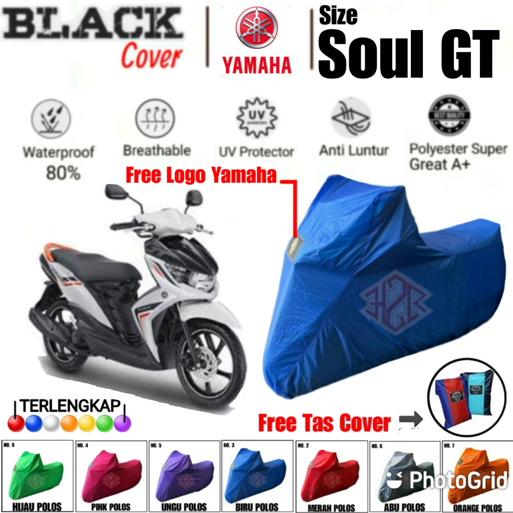 Cover Motor Mio Soul GT, Selimut Motor Soul GT , Body Cover Motor Soul GT, Sarung Motor Mio GT Polye