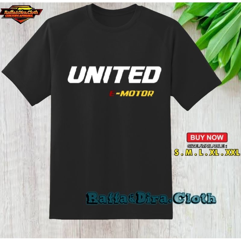 Kaos United E-MOTOR | Kaos Sepeda Listrik Motor Listrik United | Katun Combed 30s Premium