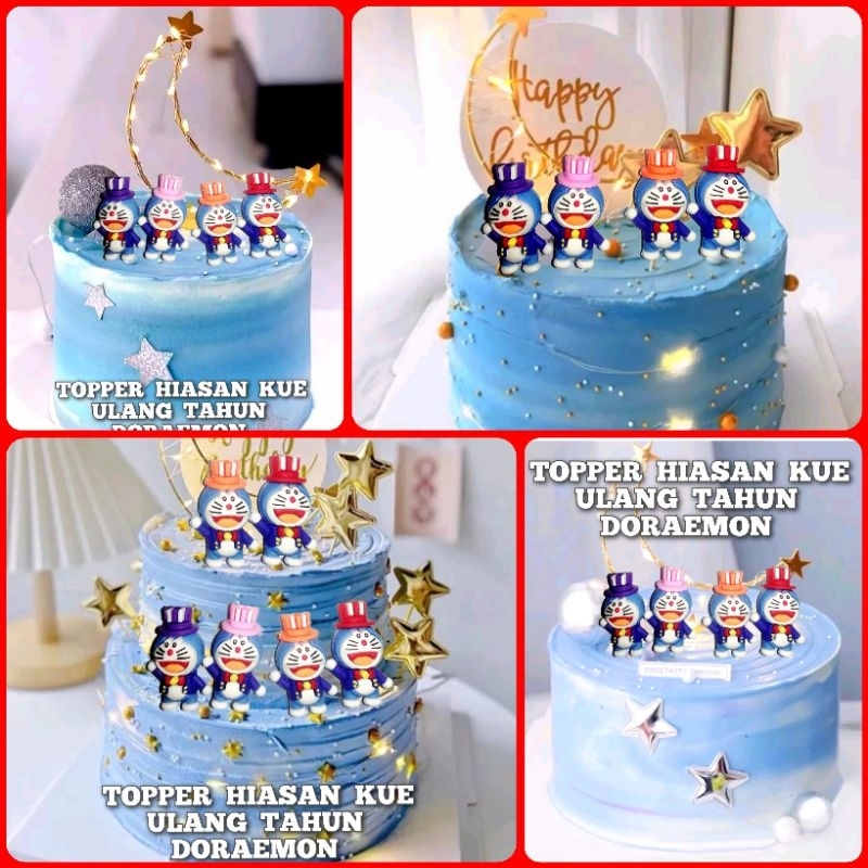 [J-NICHOLAS STORE] cake topper kue ulang tahun Doraemon - hiasan dekorasi kue ulang tahun karakter 3