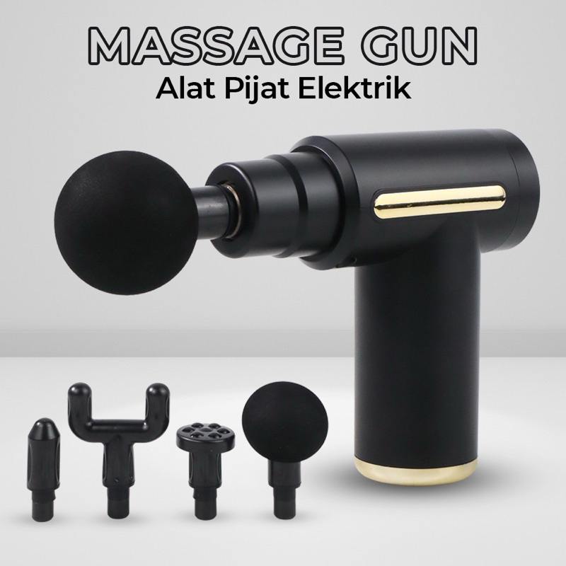 LEHIKO Alat Pijat Elektrik Massage Gun BX720 - 6 Mode Vibration, Baterai Lithium 1800mAh