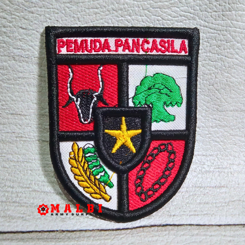 Atribut Bet Badge PEMUDA PANCASILA Logo Perisai Timbul