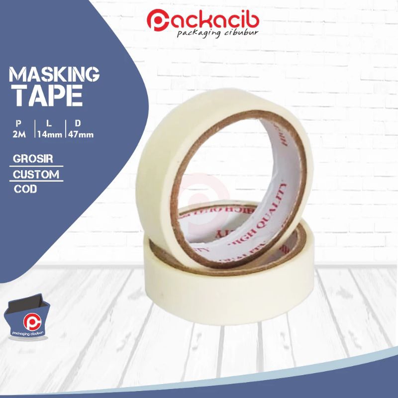 

High Quality | MaskingTape 14mm | Lakban Kertas | Isolasi Selotip