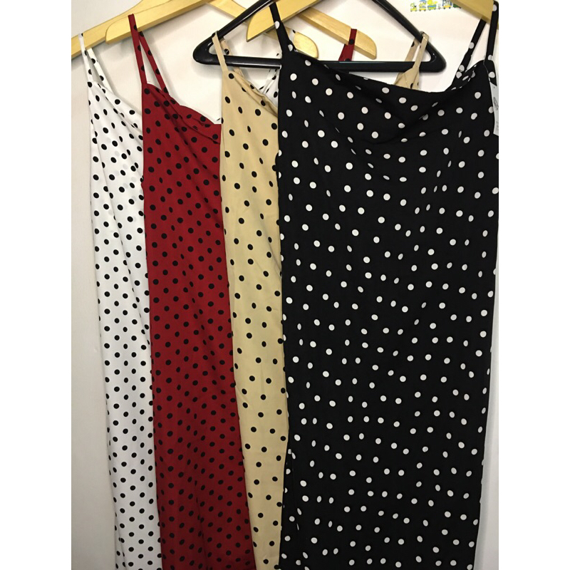 {NEW TAG} Dress Natal/Dress Merah Natal/Long Dress Polkadot