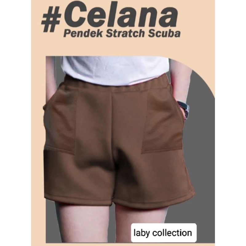 CeLANA PENDEK STRETC BAHAN SCUBA