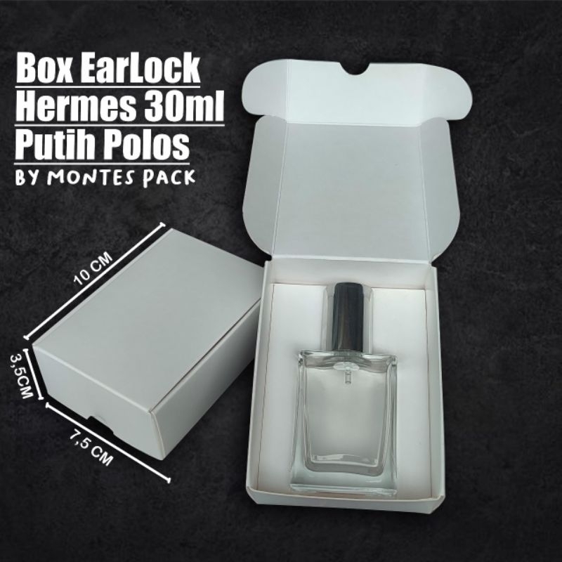 

BOX EARLOCK | untuk botol herrmez 30ml | box parfum earlock Putih hitam