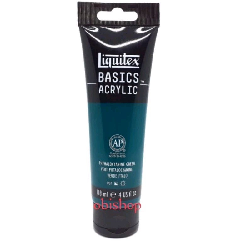 

Cat Akrilik Liquitex Basics Acrylic Colour 118 ml Phthalocyanine Green