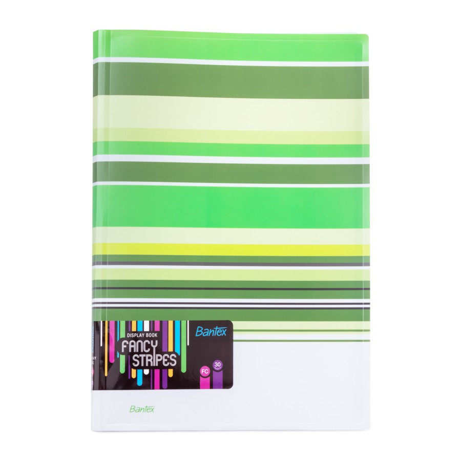

Bantex PP Fancy Stripes Display Book 30 Pockets Folio #3197 15